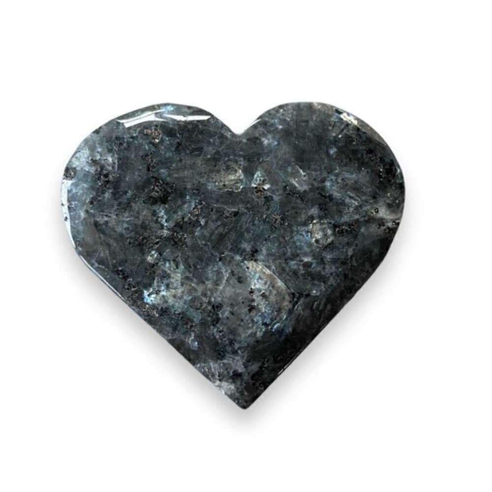 Large Larvikite stone heart